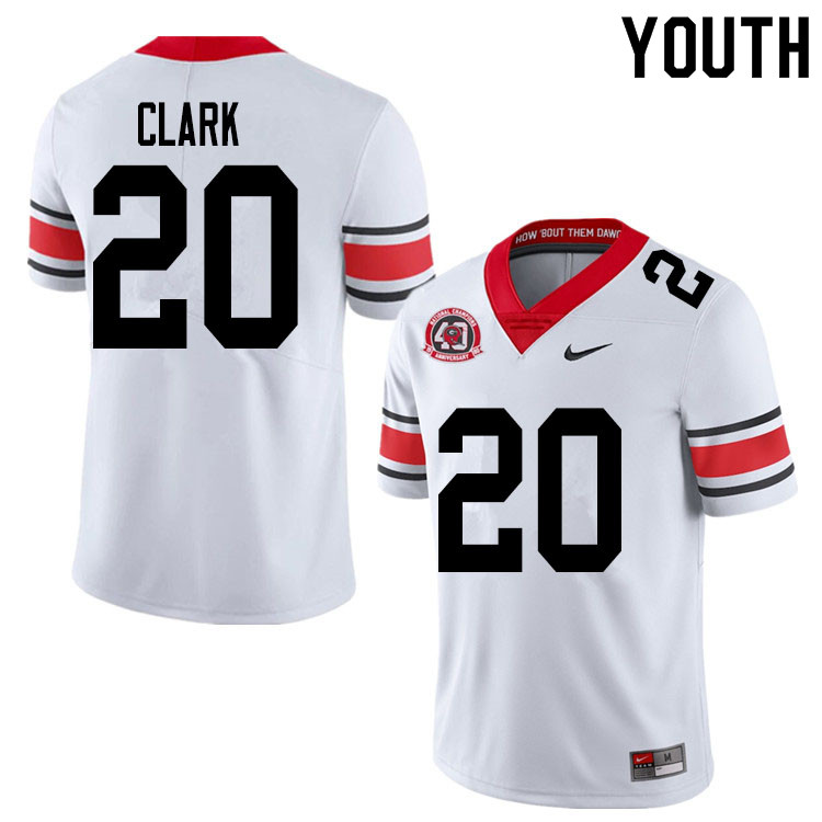2020 Youth #20 Sevaughn Clark Georgia Bulldogs 1980 National Champions 40th Anniversary College Foot - Click Image to Close